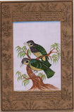 Scaly Ground Roller Painting Handmade Indian Nature Bird Decor Miniature Art