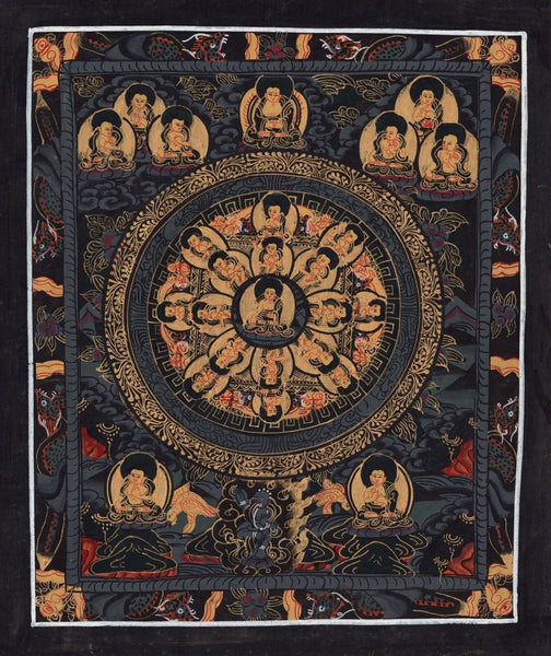 Buddha Bodhisattva Mandala Painting Handmade Thangka Buddhist Meditation Art