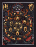 Bhavachakra Mandala Thanka Art Handmade Tibet India Buddha Wall Decor Painting