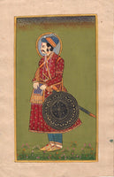 Rajasthani Painting Jaipur Maharajah Handmade Miniature Decor Portrait India Art
