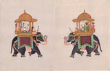 Mughal Miniature Royal Painting Rare Handmade Ambabari King Elephant India Art