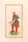 Rajasthani Miniature Portrait Painting Handmade Indian Musician Folk Art
