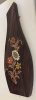 Mysore Floral Inlay Art Handmade Indian Miniature Rosewood Wall Hanging Decor