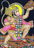 Hanuman Batik Folk Art Handmade Indian Tribal Cotton Ethnic Religion Painting