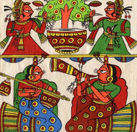 Rajasthan Phad Art Handmade Indian Folk Miniature Ethnic Tribal Royalty Painting