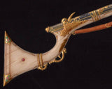 Indian Miniature Rajasthani Painting Handmade Flint Lock Rifle Ramesh Sharma Art