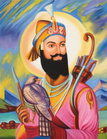 Guru Gobind Singh Sikh Painting Handmade Indian Ethnic Oil Canvas Punjab Art