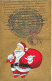 Santa Claus Christmas Gift Art Handmade Indian Miniature Holiday Folk Painting