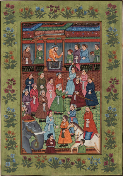Mughal Empire Miniature Art Rare Handmade Emperor Jahangir & Shah Shuja Painting