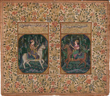 Mughal Miniature Painting Handmade Illuminated Manuscript Mogul Portrait Art
