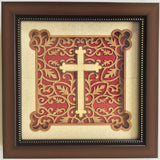Marquetry Christian Cross Art