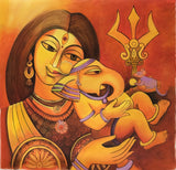 Parvati Ganesha Painting