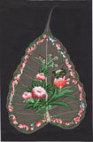 Peepal Leaf Painting Handmade Indian Miniature Butterfly Floral Nature Decor Art