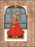 Mughal Empire Miniature Art Handmade Mogul Prince Princess Portrait Painting