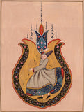 Persian Paisley Pattern Art Handmade Classic Boteh Motif Miniature Folk Painting