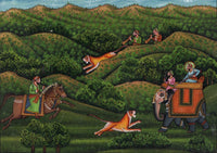 Mughal Hunt Painting