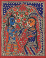 Madhubani Krishna Art