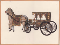 Horse Chariot Indian Painting