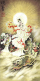 Chinese Miniature Art Handmade Silk Rice Paper Bodhisattva Watercolor Painting