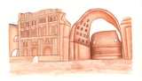 Ctesiphon Taq Kisra Painting Handmade Iraq Baghdad Architecture Miniature Art